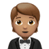 🤵🏽 person in tuxedo: medium skin tone display on Apple